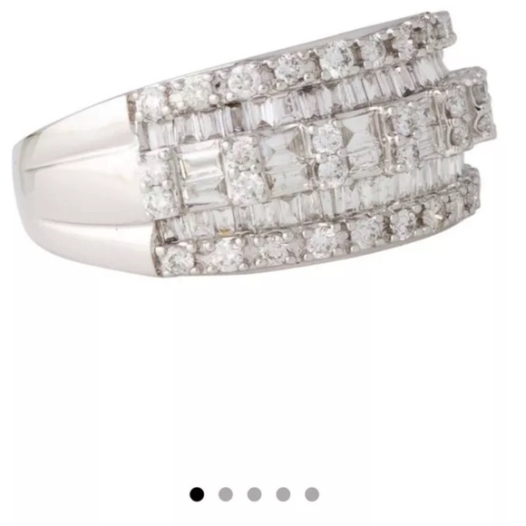 Authentic Marchesa Diamond White gold wedding band 1 ctw - Picture 4 of 7